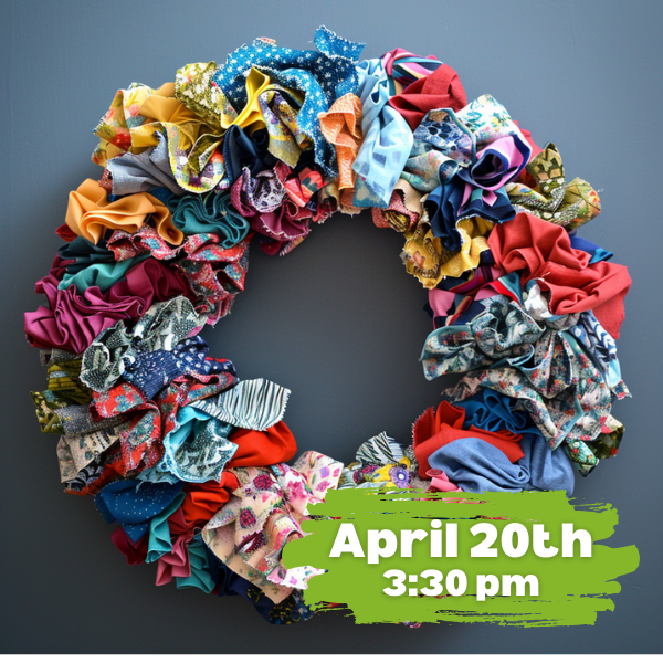 Earth Day Fabric Scrap Wreath Sewing Workshop & Party