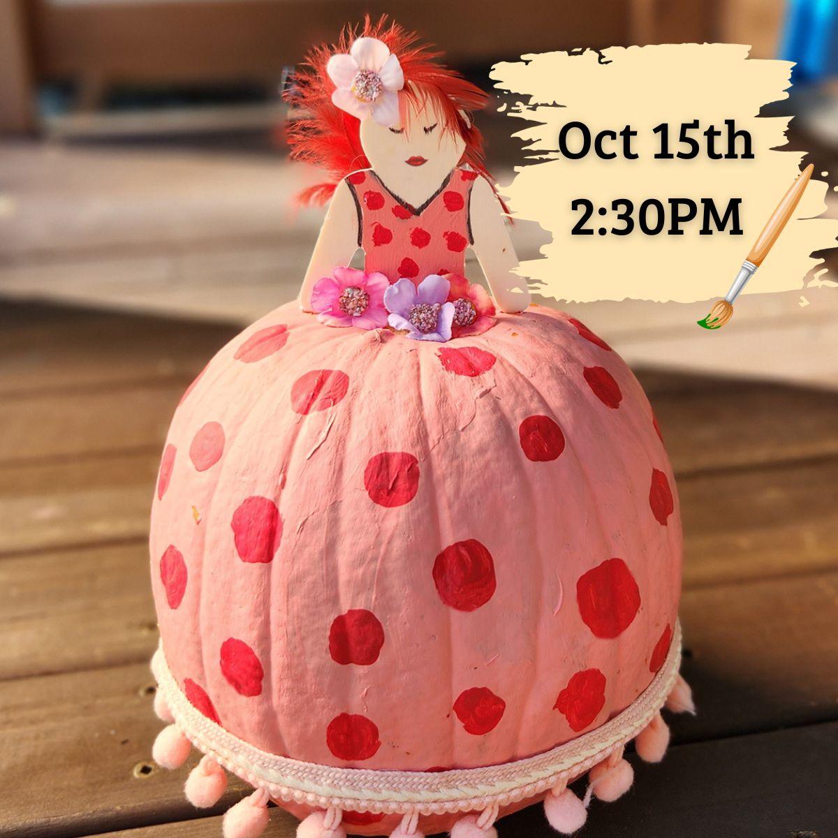 Pumpkin Ballgown Painting Party for Kids - The Fashion Class