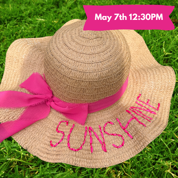 Sun Hat Embroidery Workshop for Adults