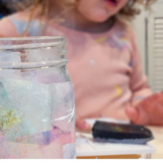 Load image into Gallery viewer, Make a Mosaic Mason Jar - Toddler Crafts

