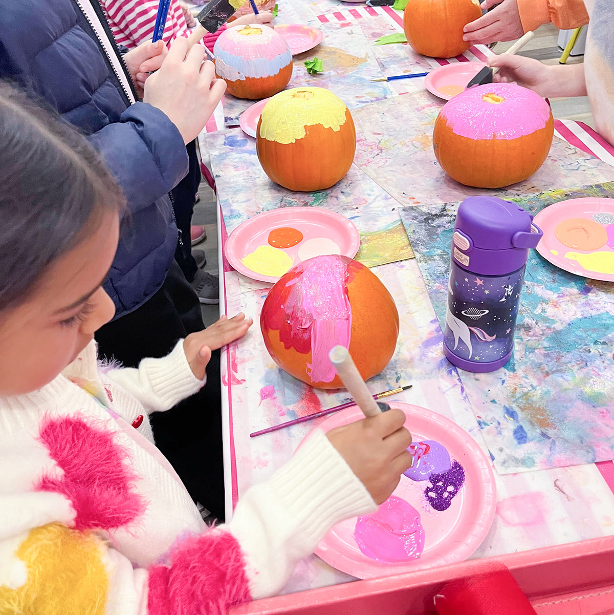 Pumpkin Ballgown Painting Party for Kids