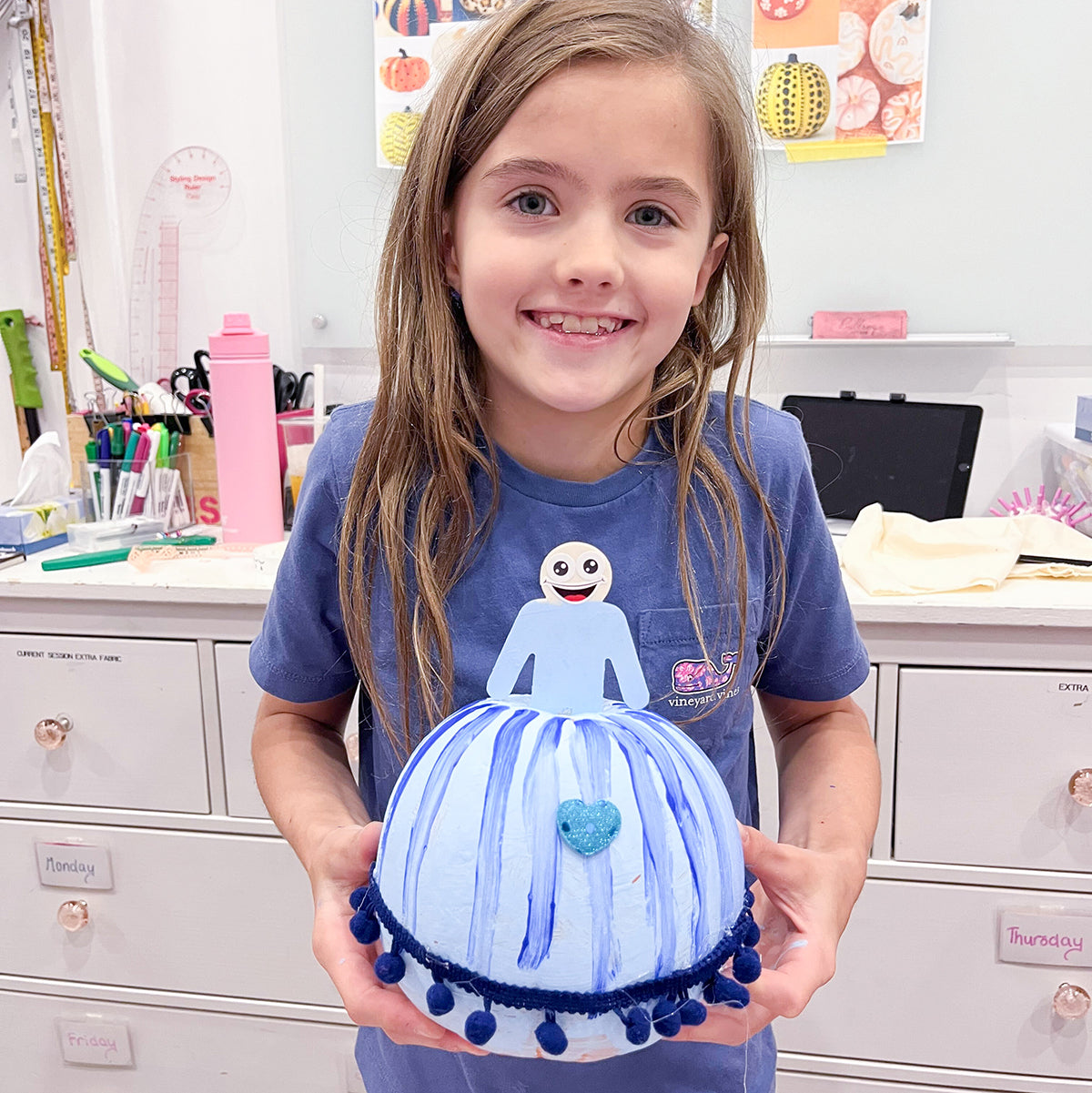 Pumpkin Ballgown Painting Party for Kids