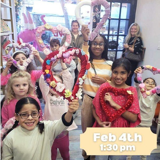 Valentine's Day Heart Wreath Workshop & Party - 2024 - The Fashion Class