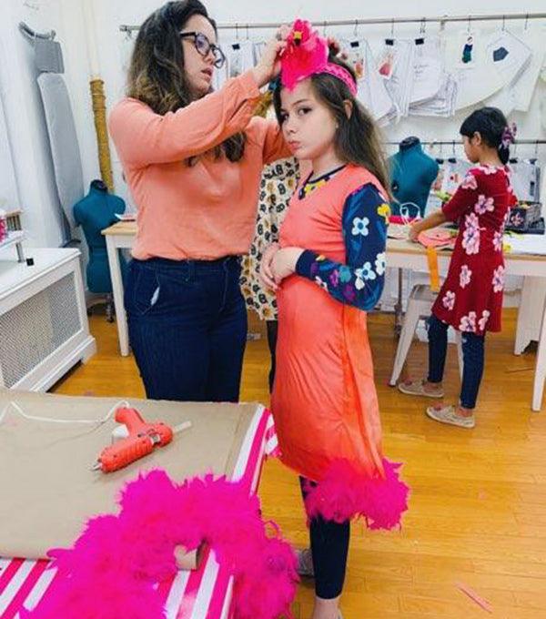 DIY Flamingo Halloween Costume Sewing workshop NYC