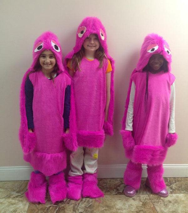 DIY Pink Fuzzy Monster Halloween Costume Sewing workshop NYC