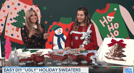 Adding lights and decorations to your Christmas sweaters on NBC's New York Live.