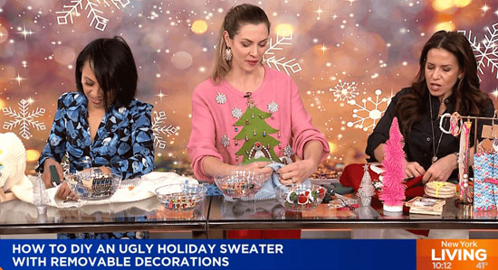 Holiday crafting with the ladies on Pix11's New York Living.