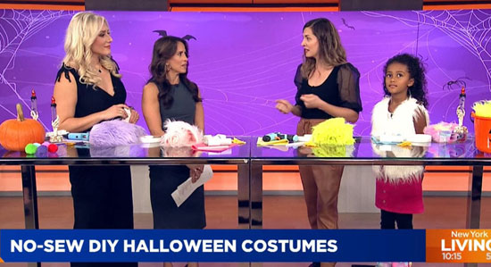 Making Halloween Costumes for kids Live on PIx11's New York Living!
