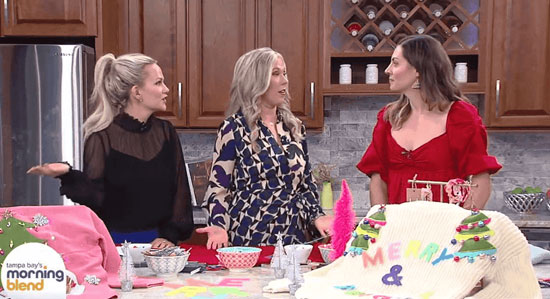 Making Ugly Holiday Sweaters on ABC's Tampa Bay Morning Blend!