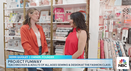 NBC's Joelle Garguilo paid a visit to our studio to create coordinating skirts for her daughters!