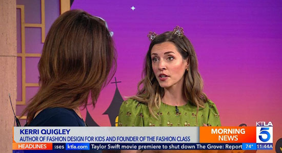 Showing off creative Halloween costumes for Kids on KTLA in Los Angeles.